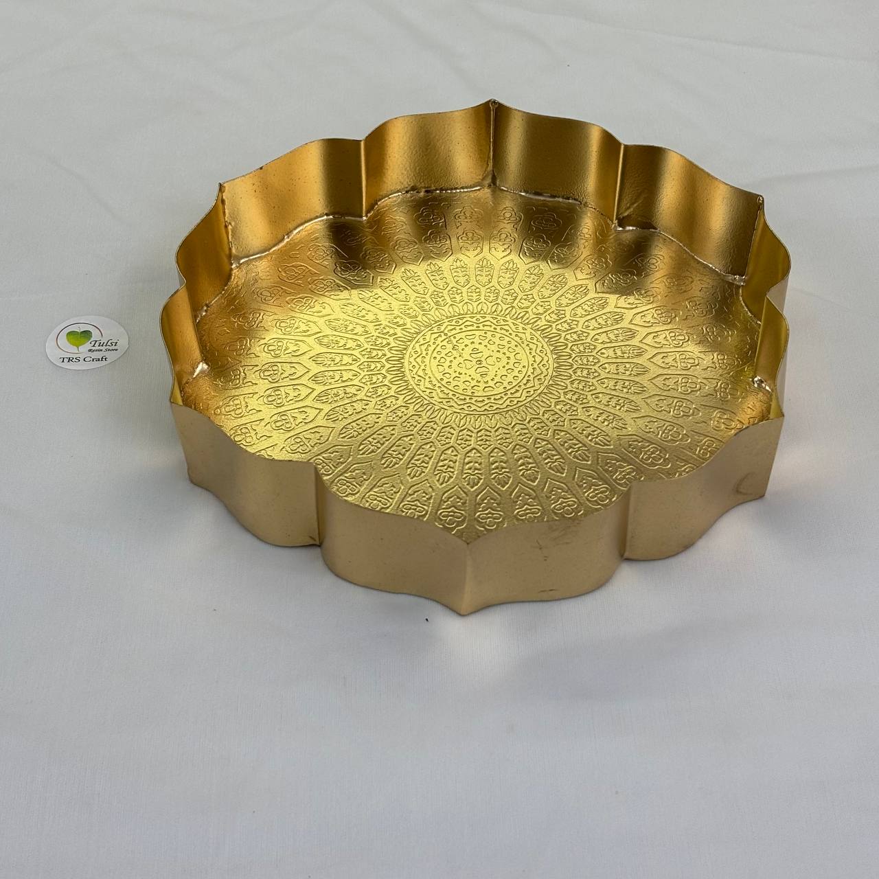 Metal Urli Bowl (A009) - Lotus Pond 9"