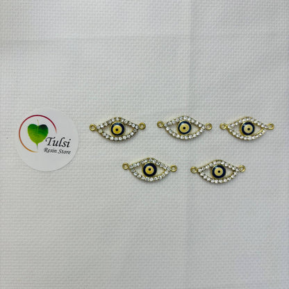 Diamond Evil Eye Two Hook Charm (K)