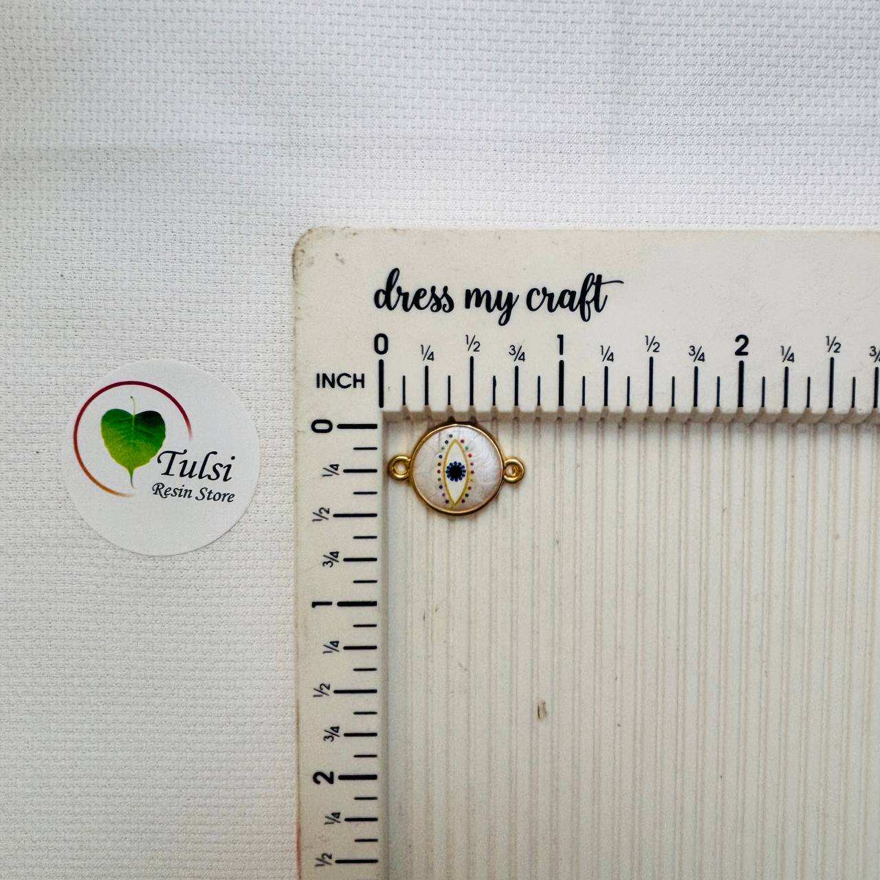 Evil Eye Charm With Two Hooks - A