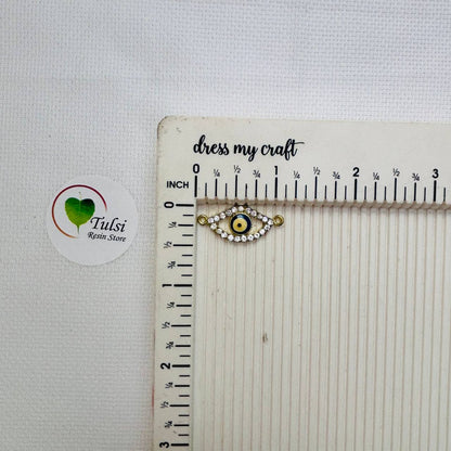 Diamond Evil Eye Two Hook Charm (K)