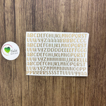 Metal Sticker - A7 Alphabet Sheet