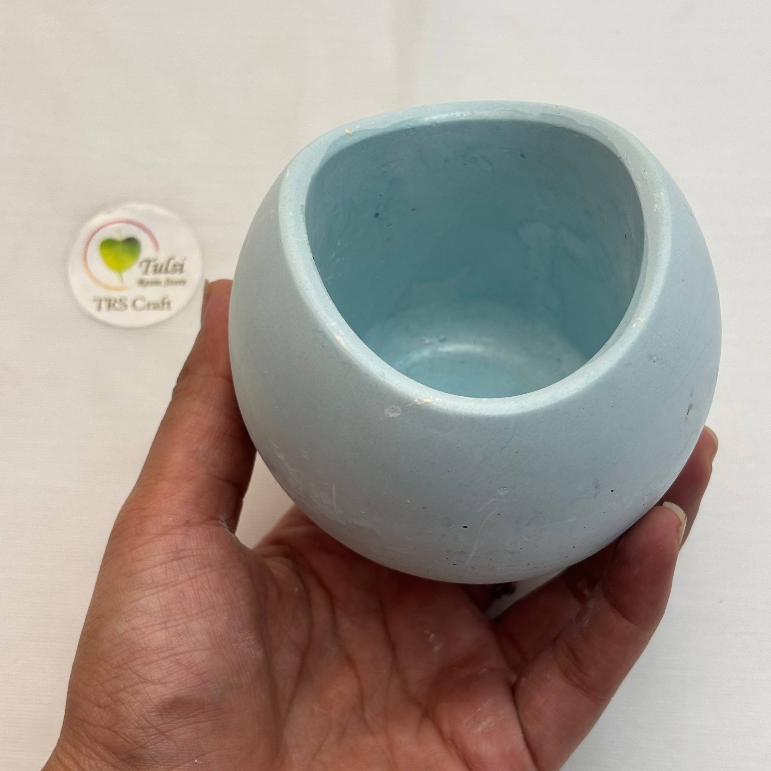 Concrete Jars (A9) - Wavy Round