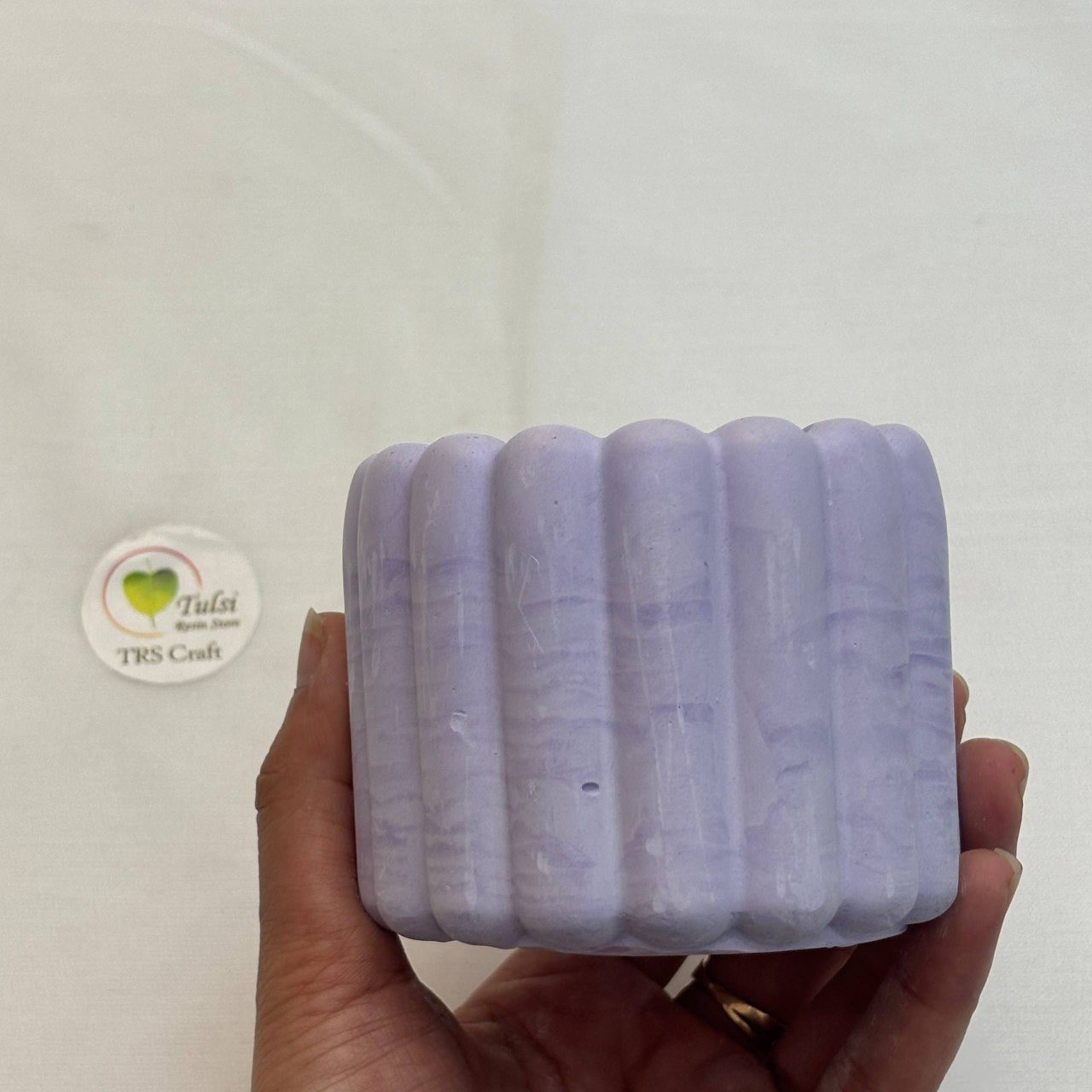 Concrete Jars (A17) - Bubble Stripes