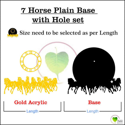 Custom Base with Acrylic Set (B) - 7 Horses