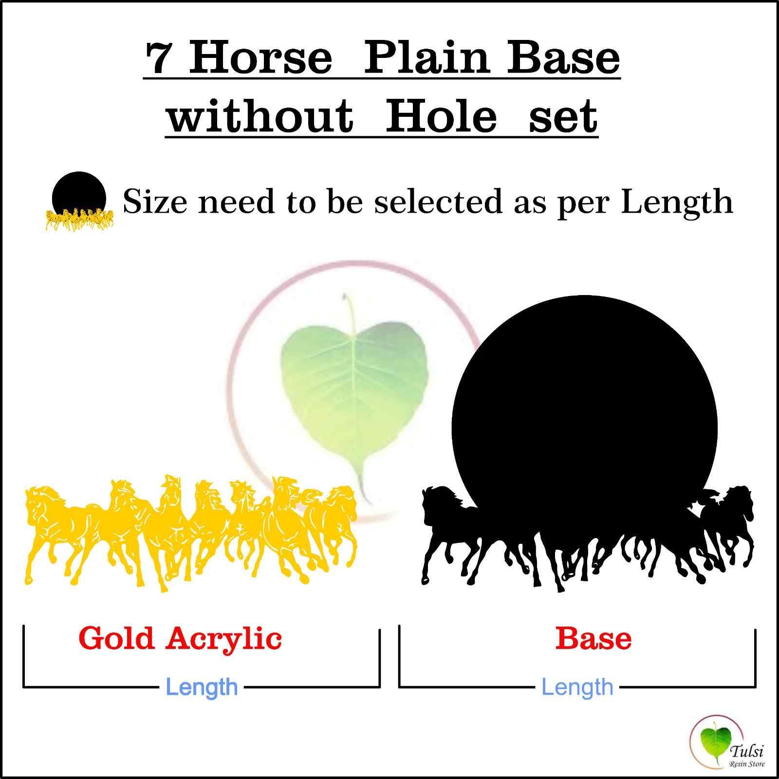 Custom Base with Acrylic Set (B) - 7 Horses