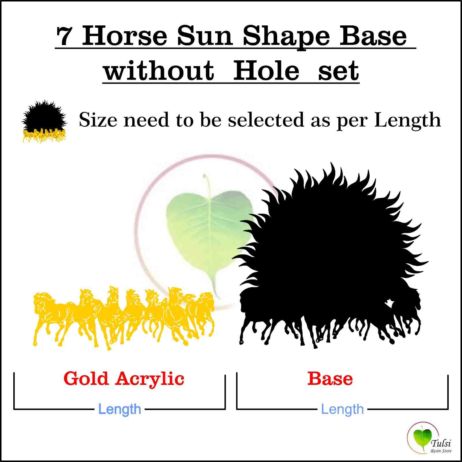 Custom Base with Acrylic Set (B) - 7 Horses