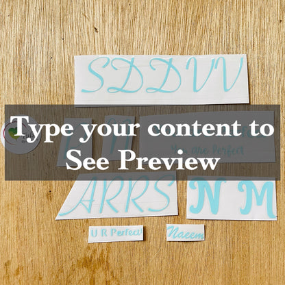 Custom Vinyl Sticker Three Line - Sky Blue