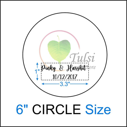 Custom Metal Sticker - Couple Platter (Name+Date)