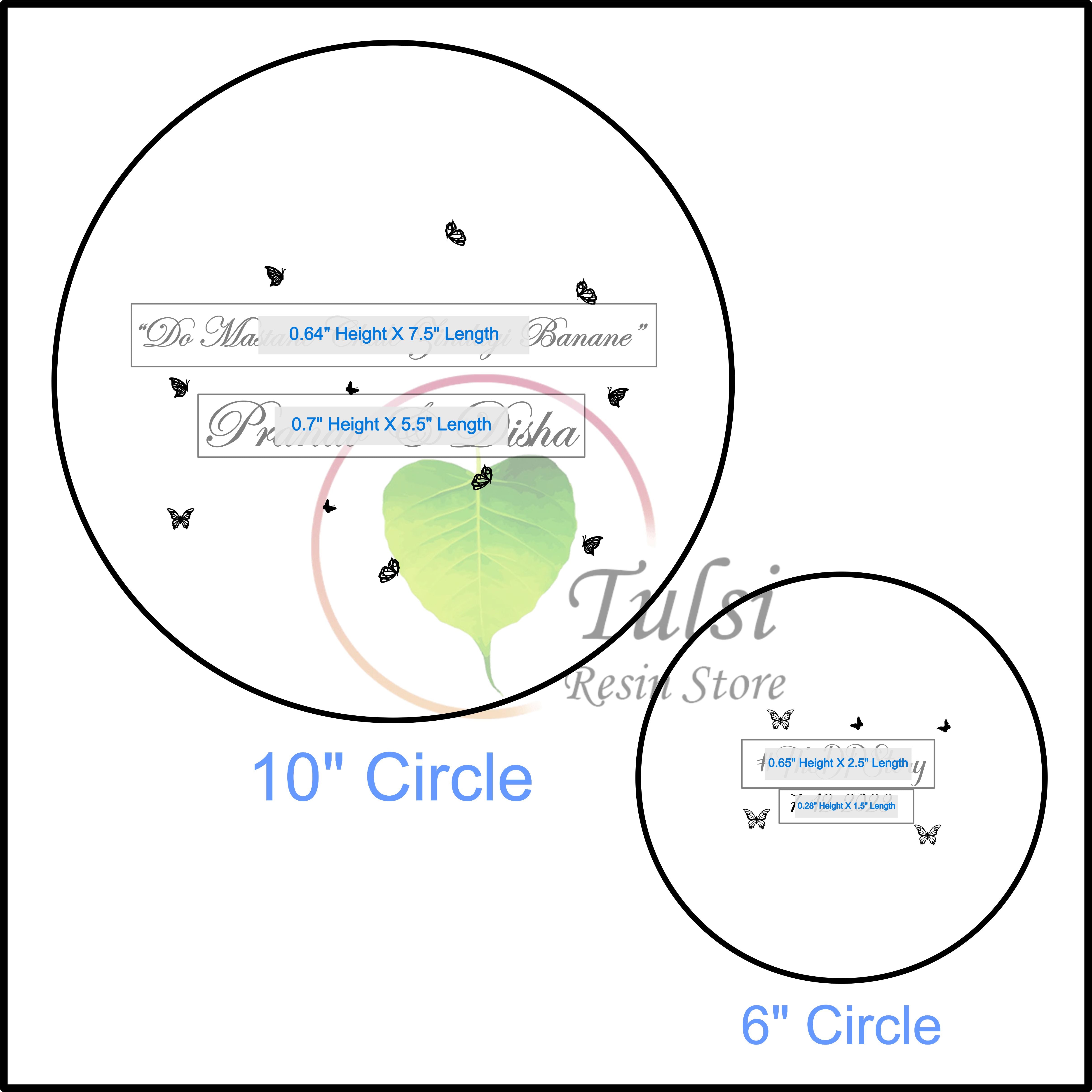 Custom Metal Sticker - Dual Base Platter (Quotes B)