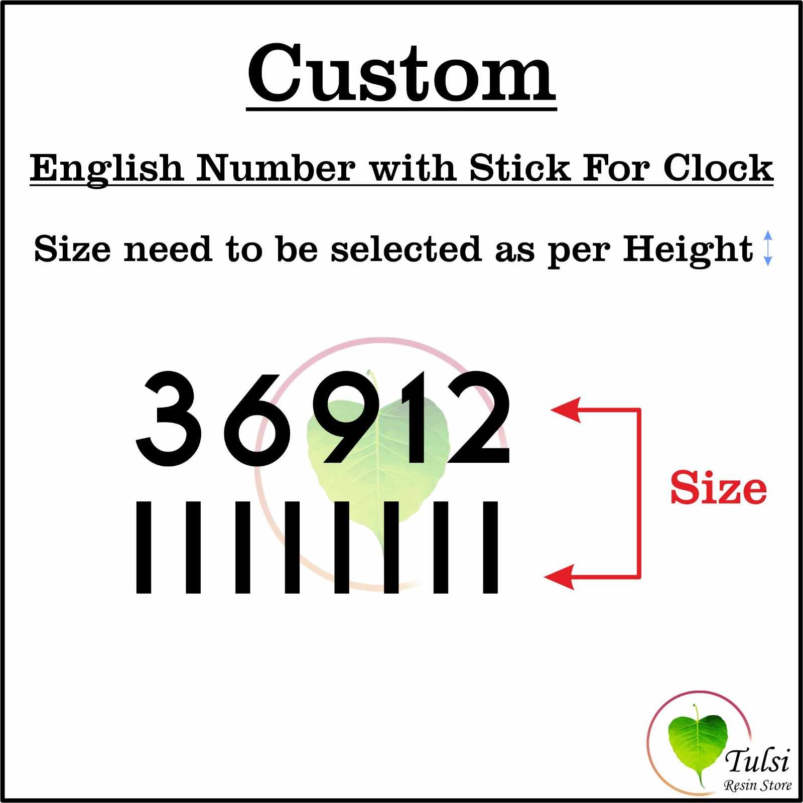 Custom Acrylic - English Numbers with sticks