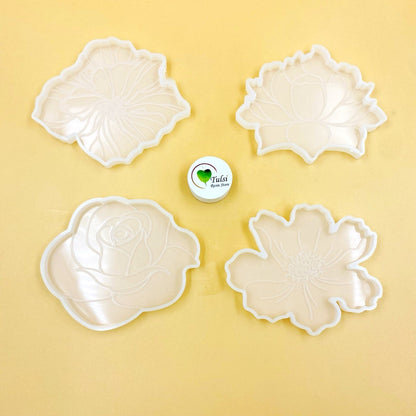 Floral Coaster Mould - Set of 4