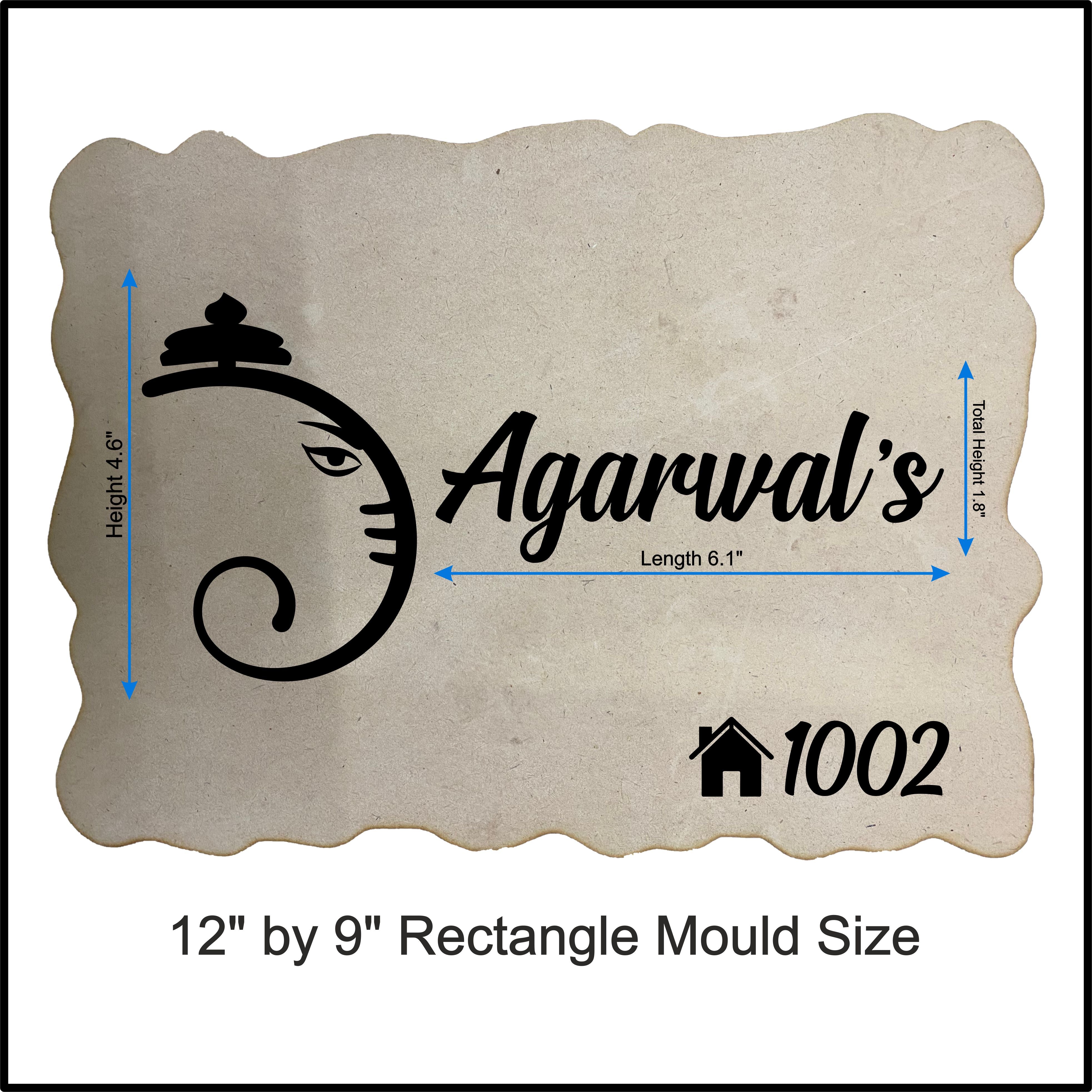 Customize Nameplate Base + Acrylic Name (Design A)