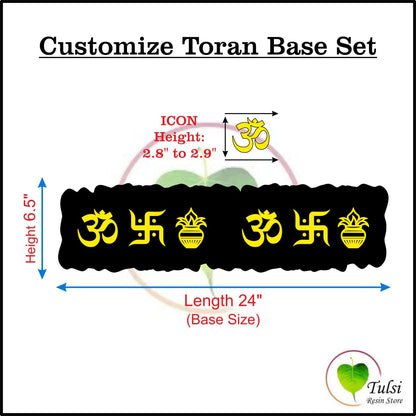Custom MDF Toran Base With Acrylic Cutouts