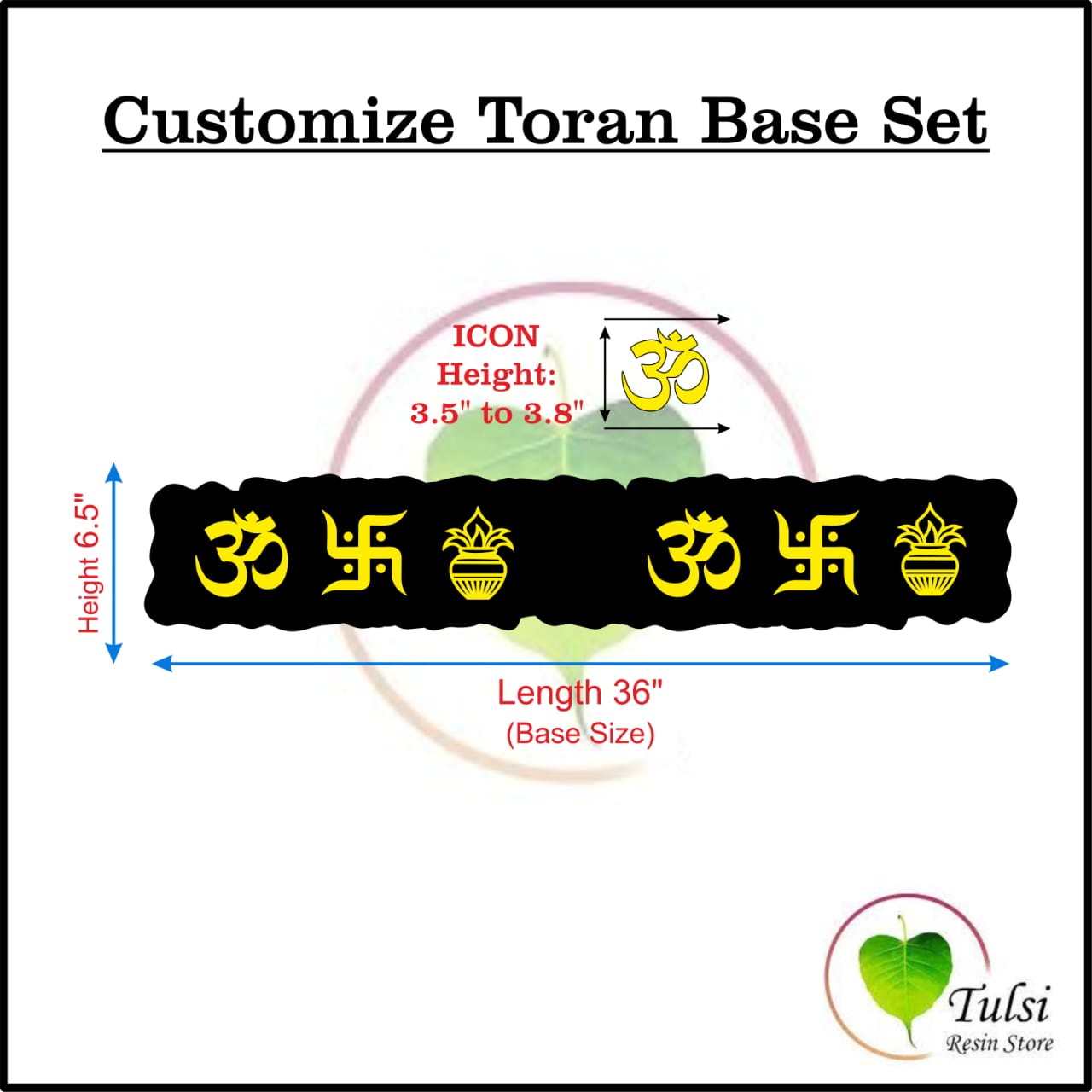 Custom MDF Toran Base With Acrylic Cutouts