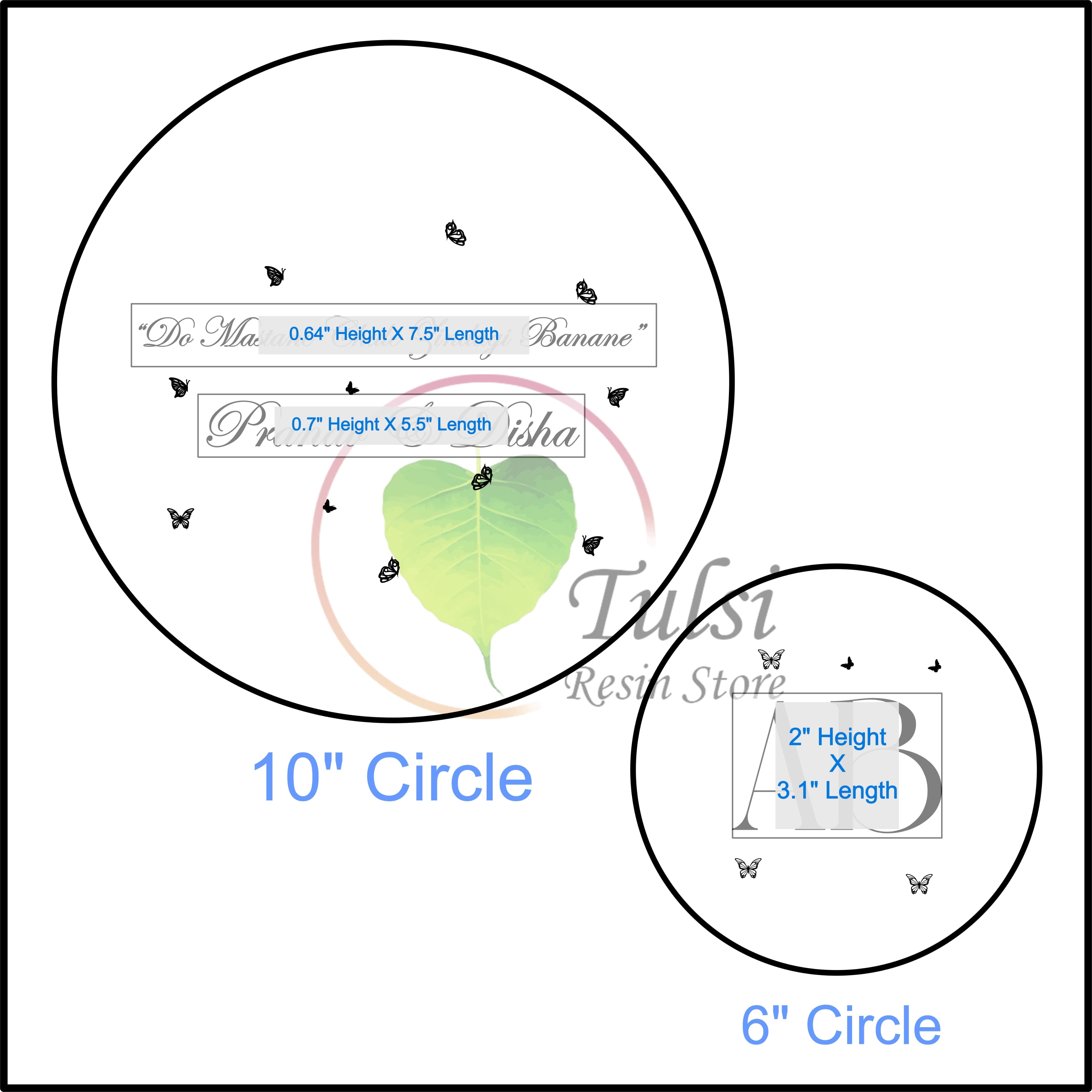 Custom Metal Sticker - Dual Base Platter (Quotes B)