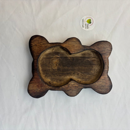 Teddy Bear Wooden Candle Bowl