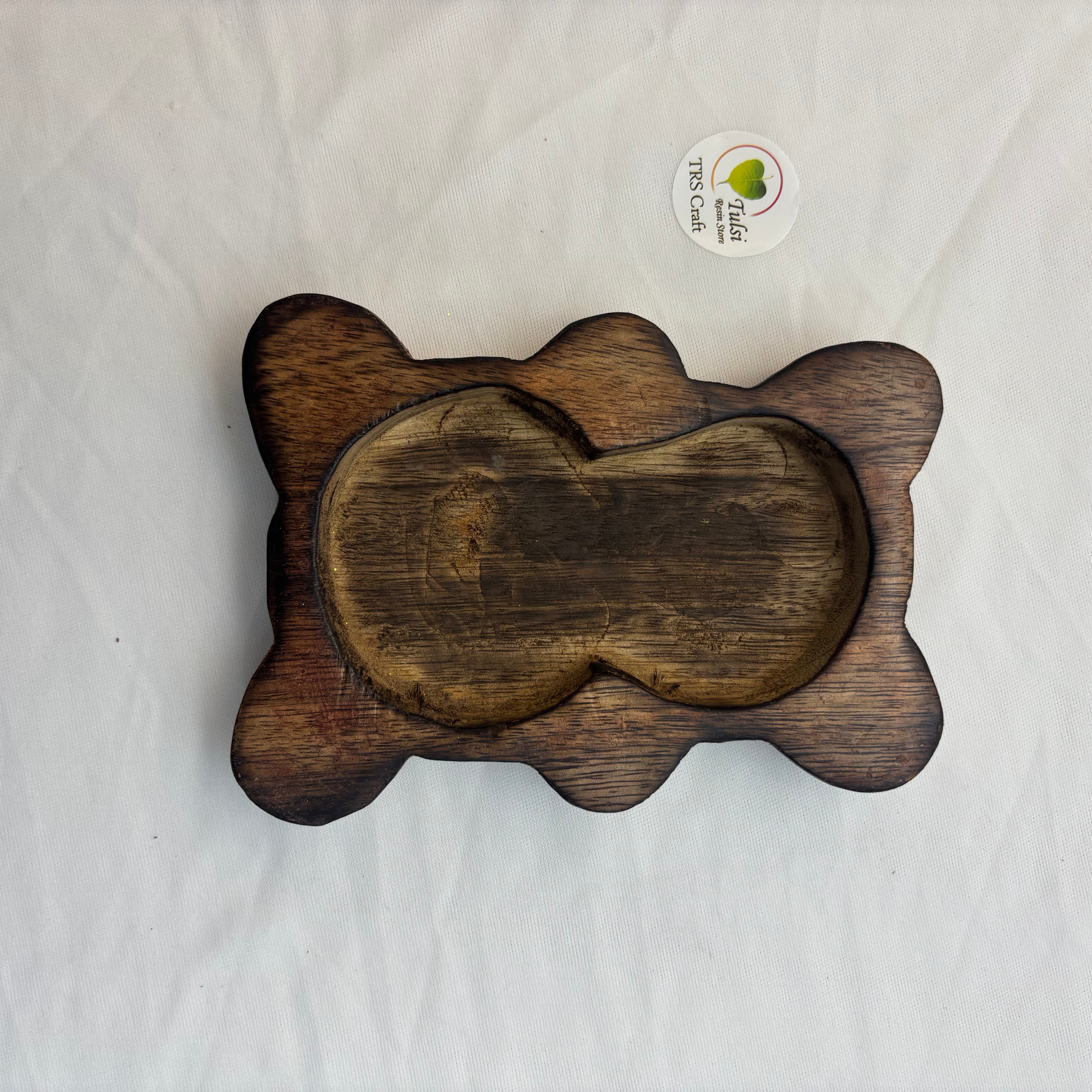 Teddy Bear Wooden Candle Bowl