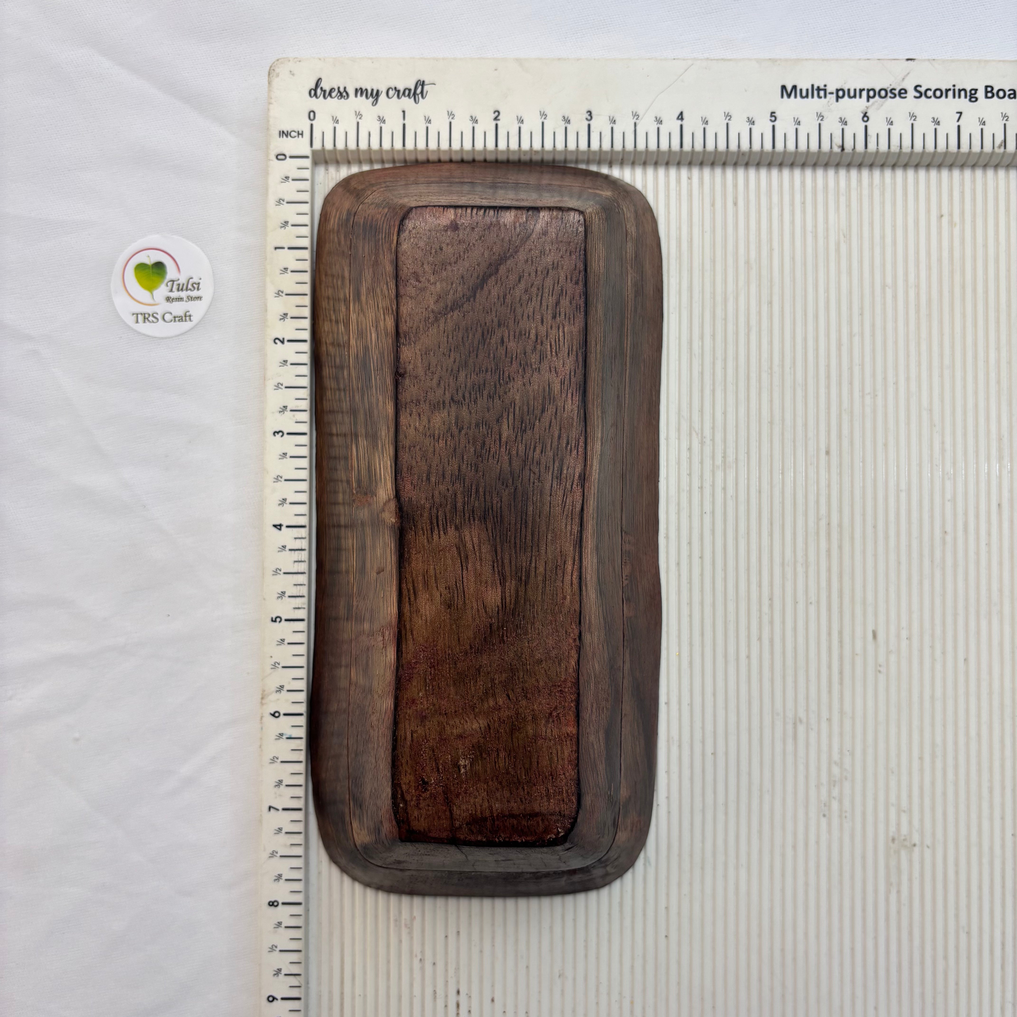 Square Edge Boat Wooden Candle Bowl