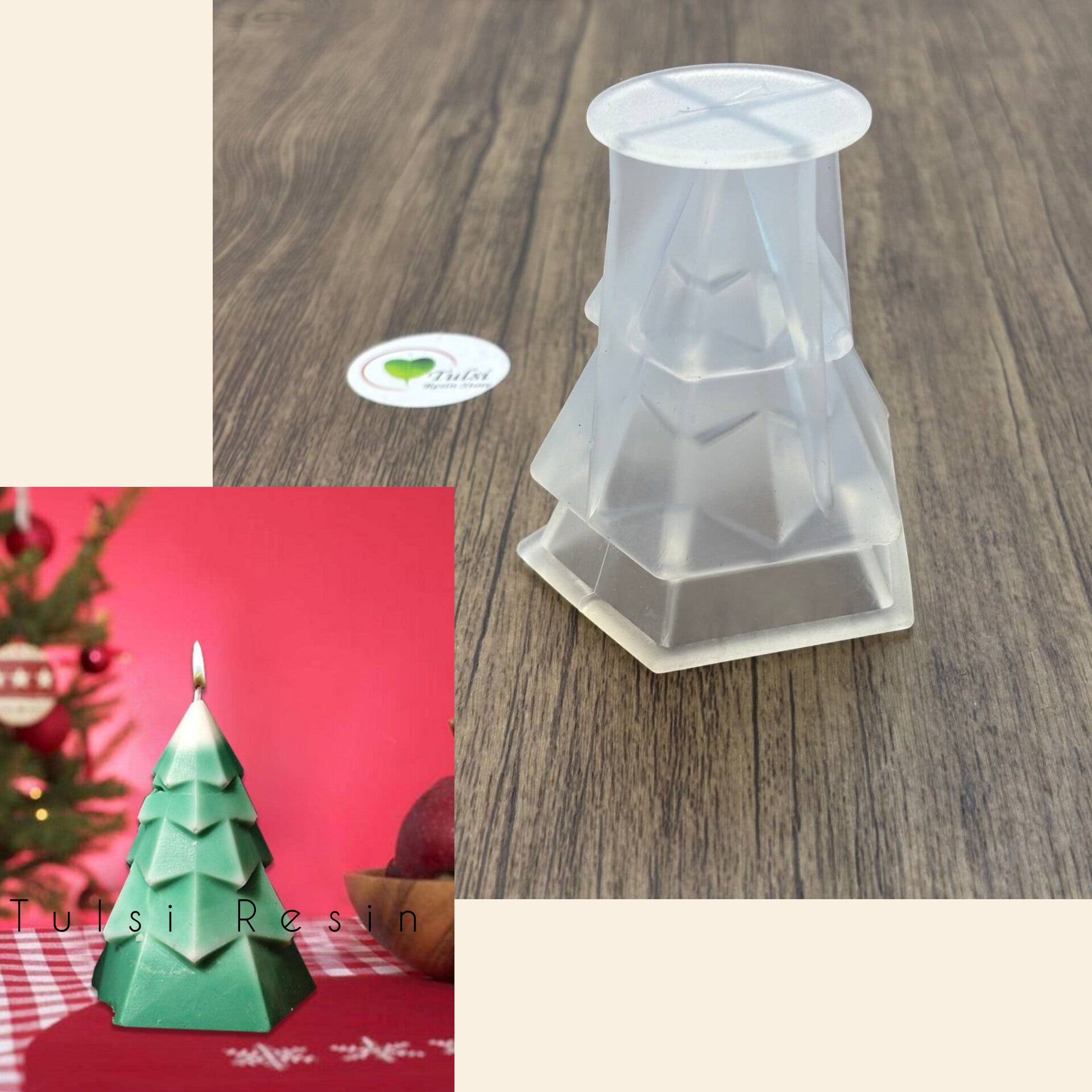Christmas Tree Candle Mould (B) - Pentagon
