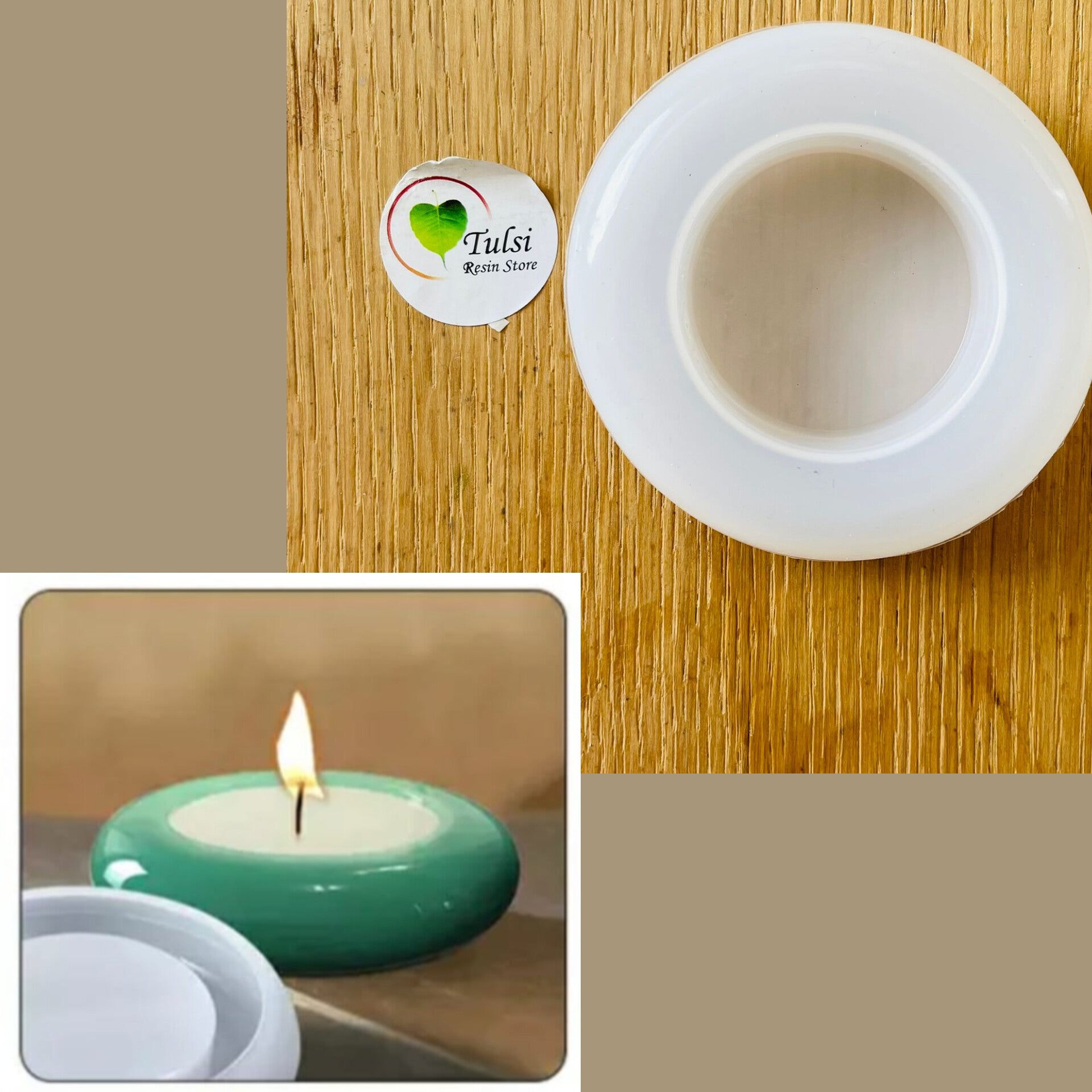 Round Ash Tray / T-Light Holder Mould (Set of 4)