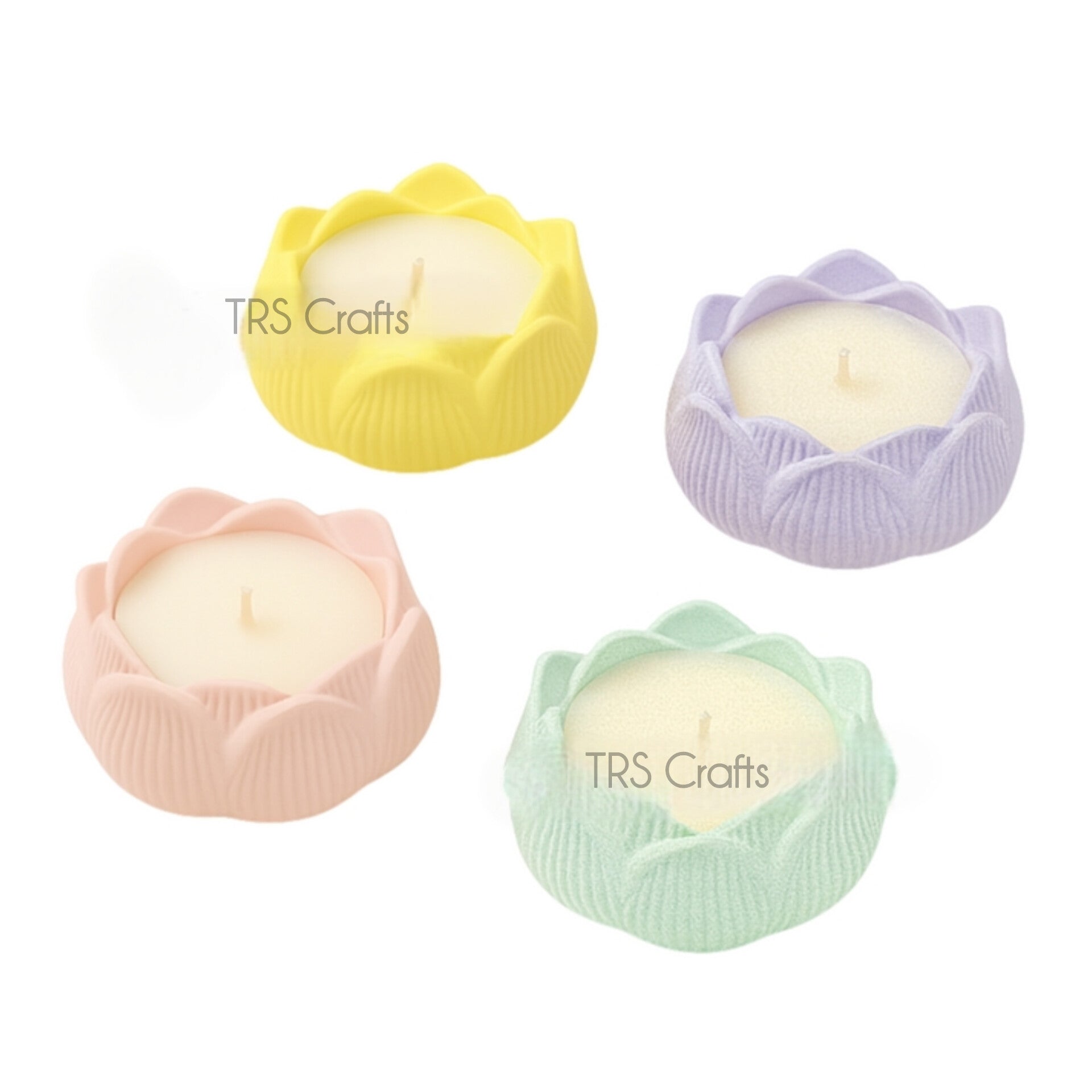 Candle Concrete Jars (A1) - Lotus