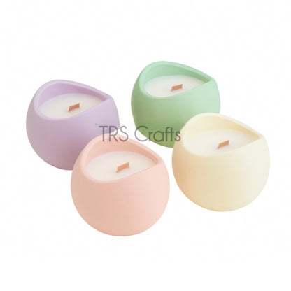 Concrete Jars (A9) - Wavy Round