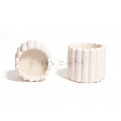 Concrete Jars (A17) - Bubble Stripes