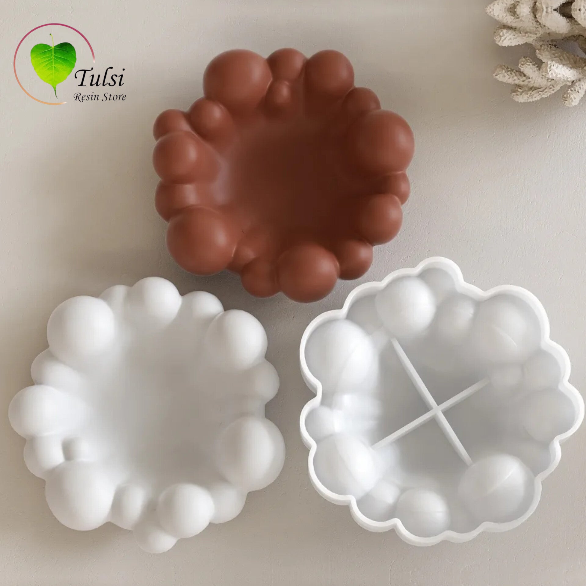 Cloud Bubble T-Light Holder Mould