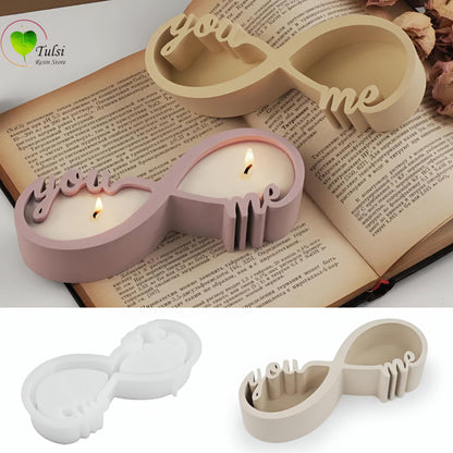 You and Me Candle Holder Mould