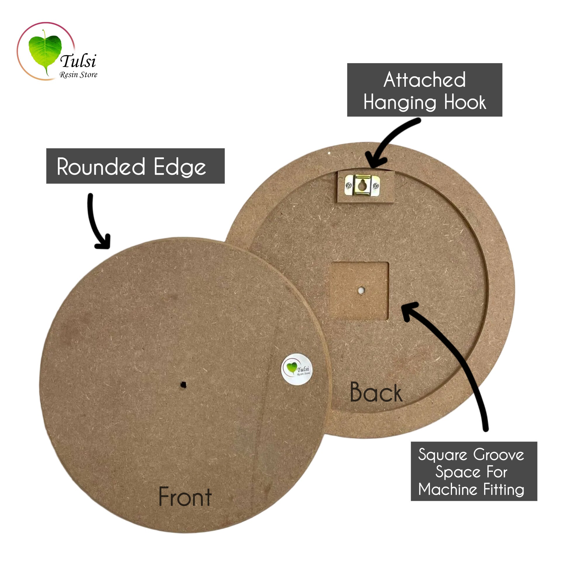 MDF Rounded Edge Clock Base