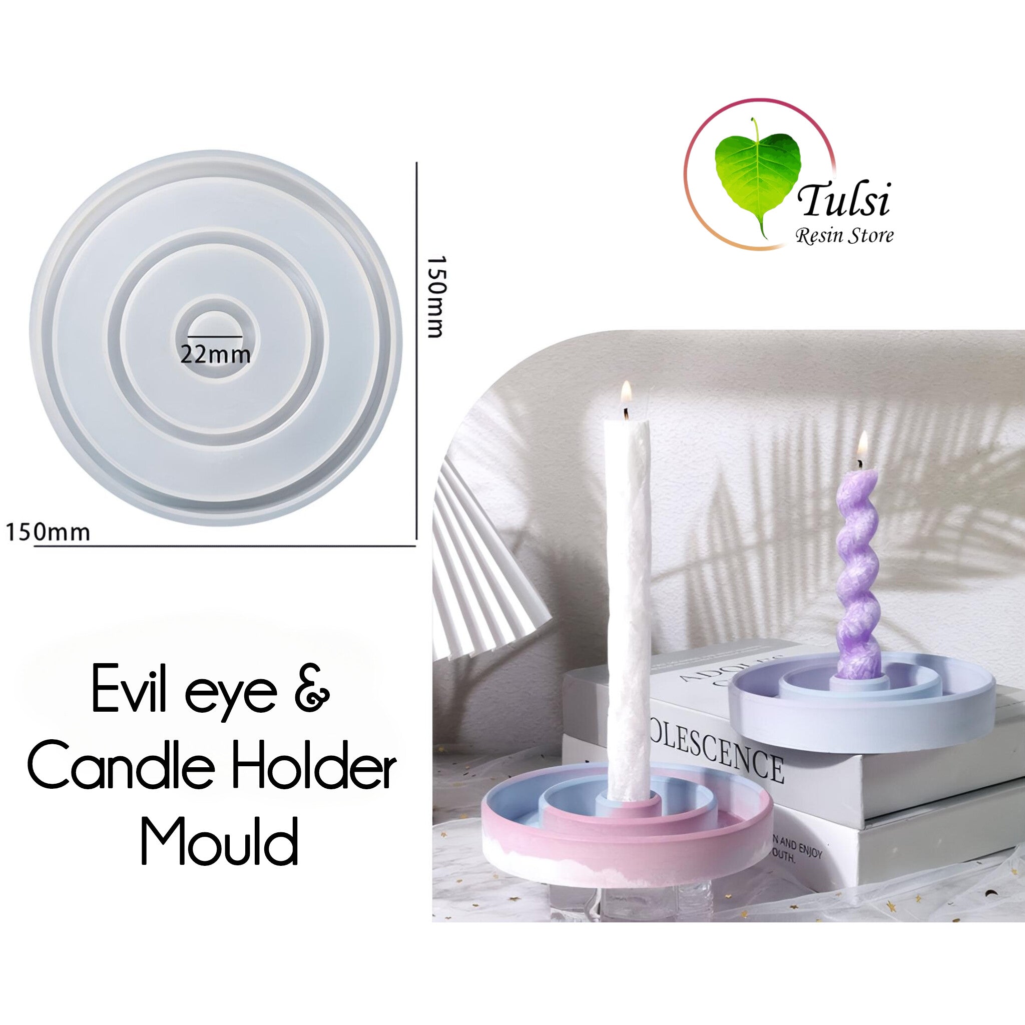 Evil eye Candle Holder Mould