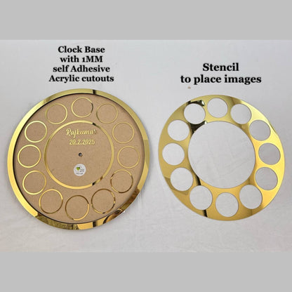 Custom Baby Clock Base with Acrylic Cutouts