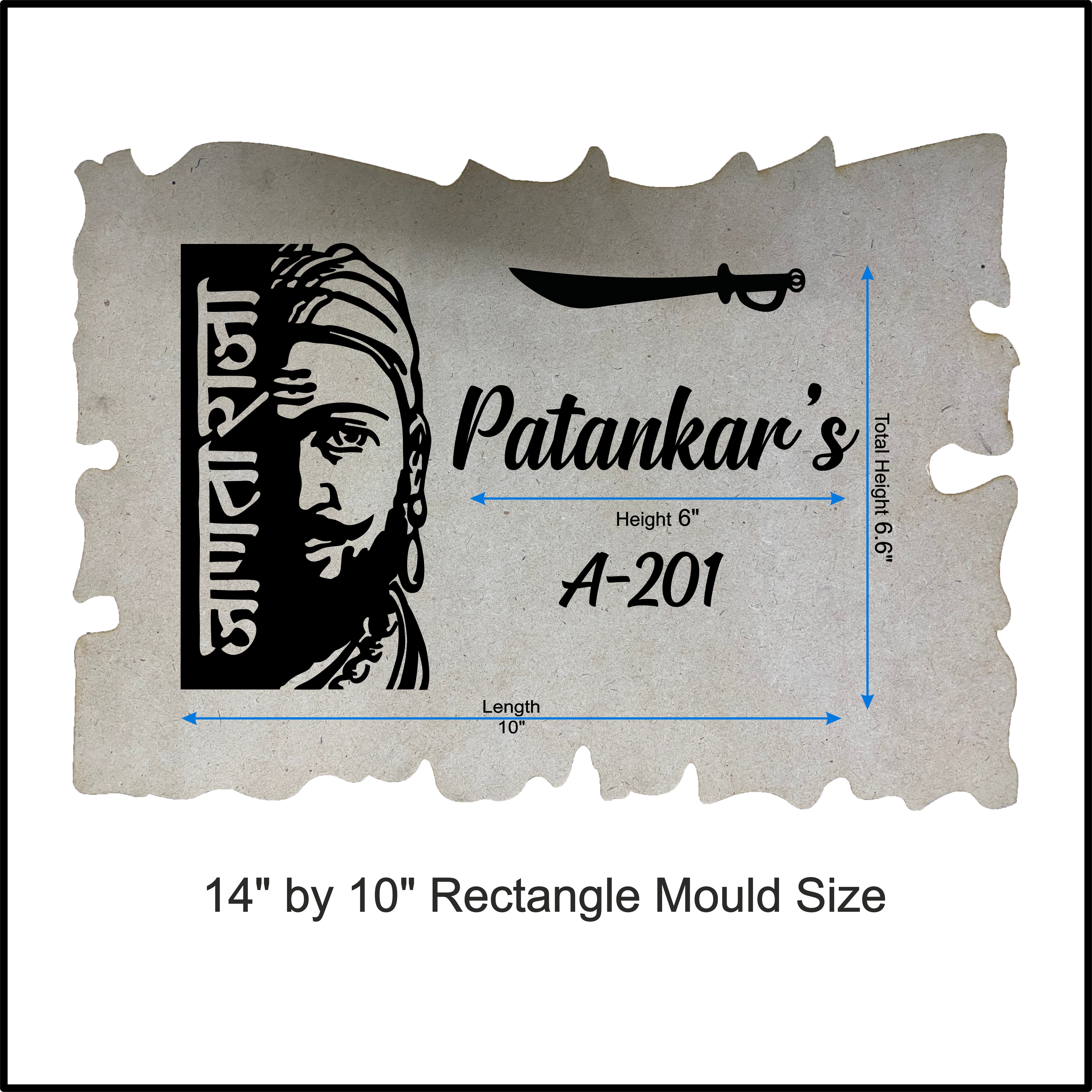 Customize Nameplate Base + Acrylic Name (Design H)