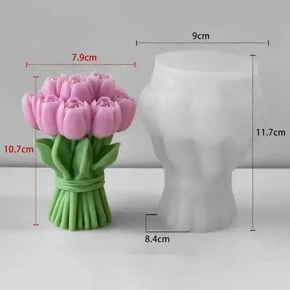 Tulip Bouquet Candle Mould (A)