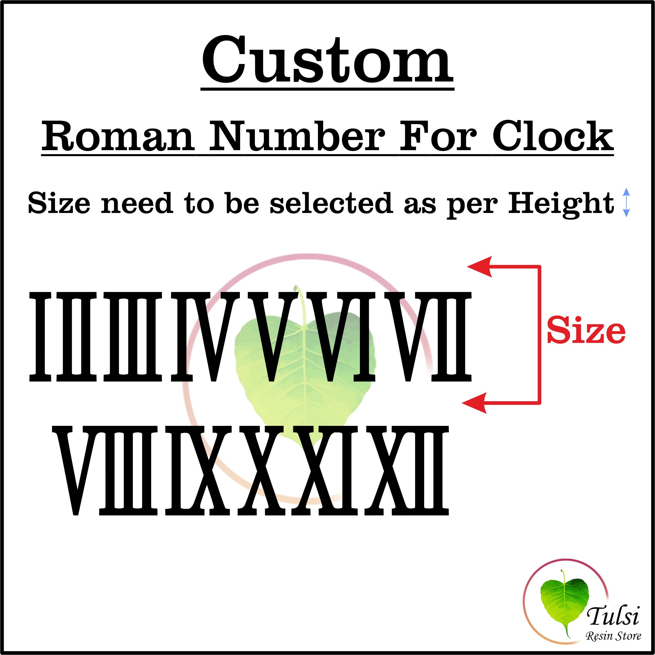 Custom Acrylic - All Roman Numbers