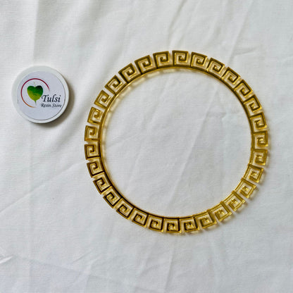 5" Gold Acrylic Ring Design (C)