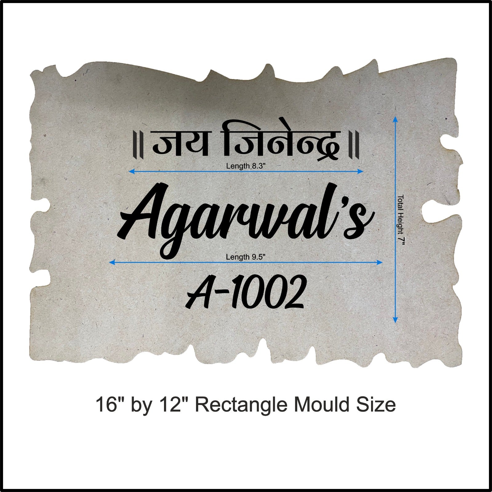 Customize Nameplate Base + Acrylic Name (Design D)