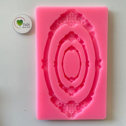 Pink Oval Frame Mould (C)