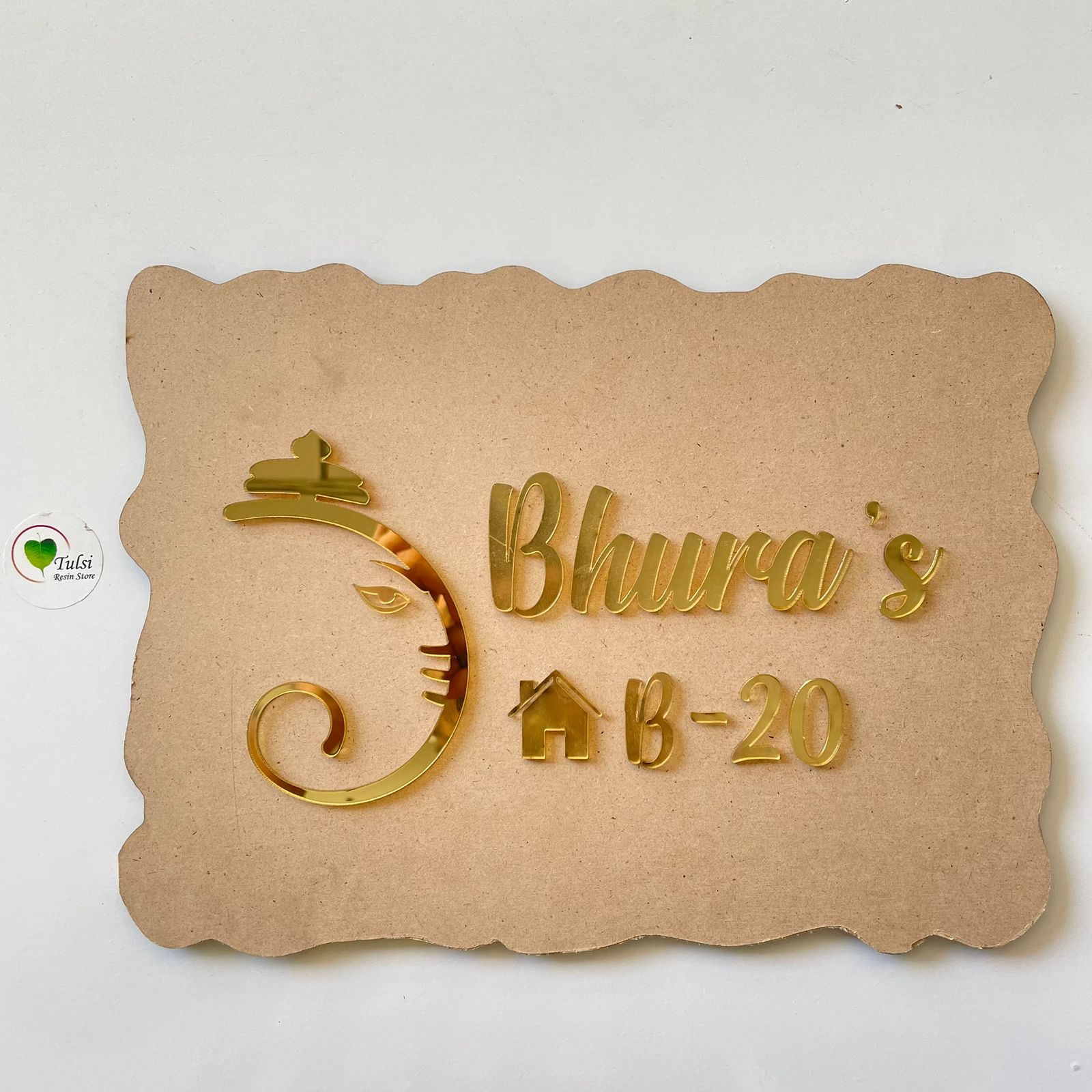 Customize Nameplate Base + Acrylic Name (Design A)