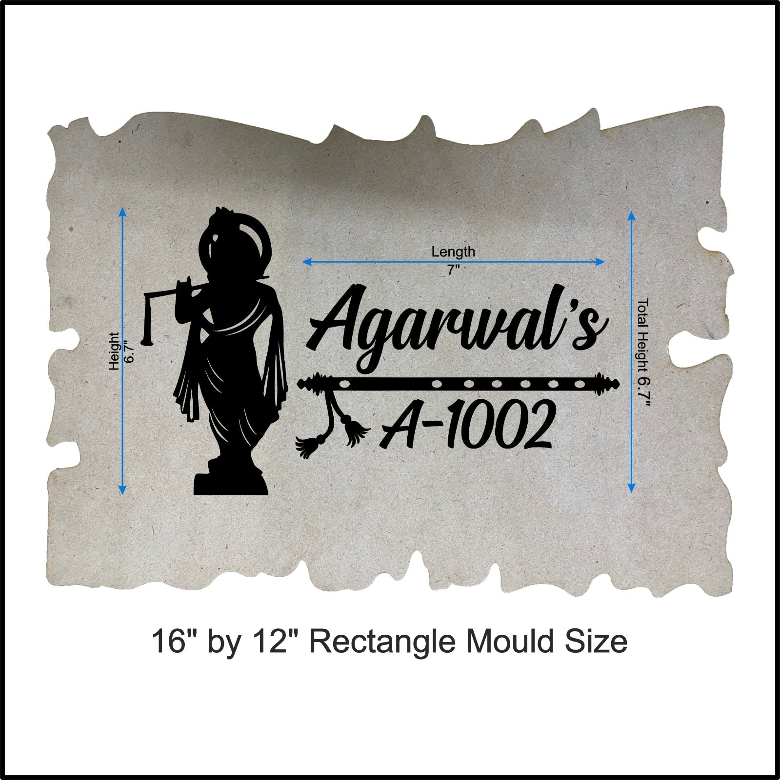 Customize Nameplate Base + Acrylic Name (Design C)