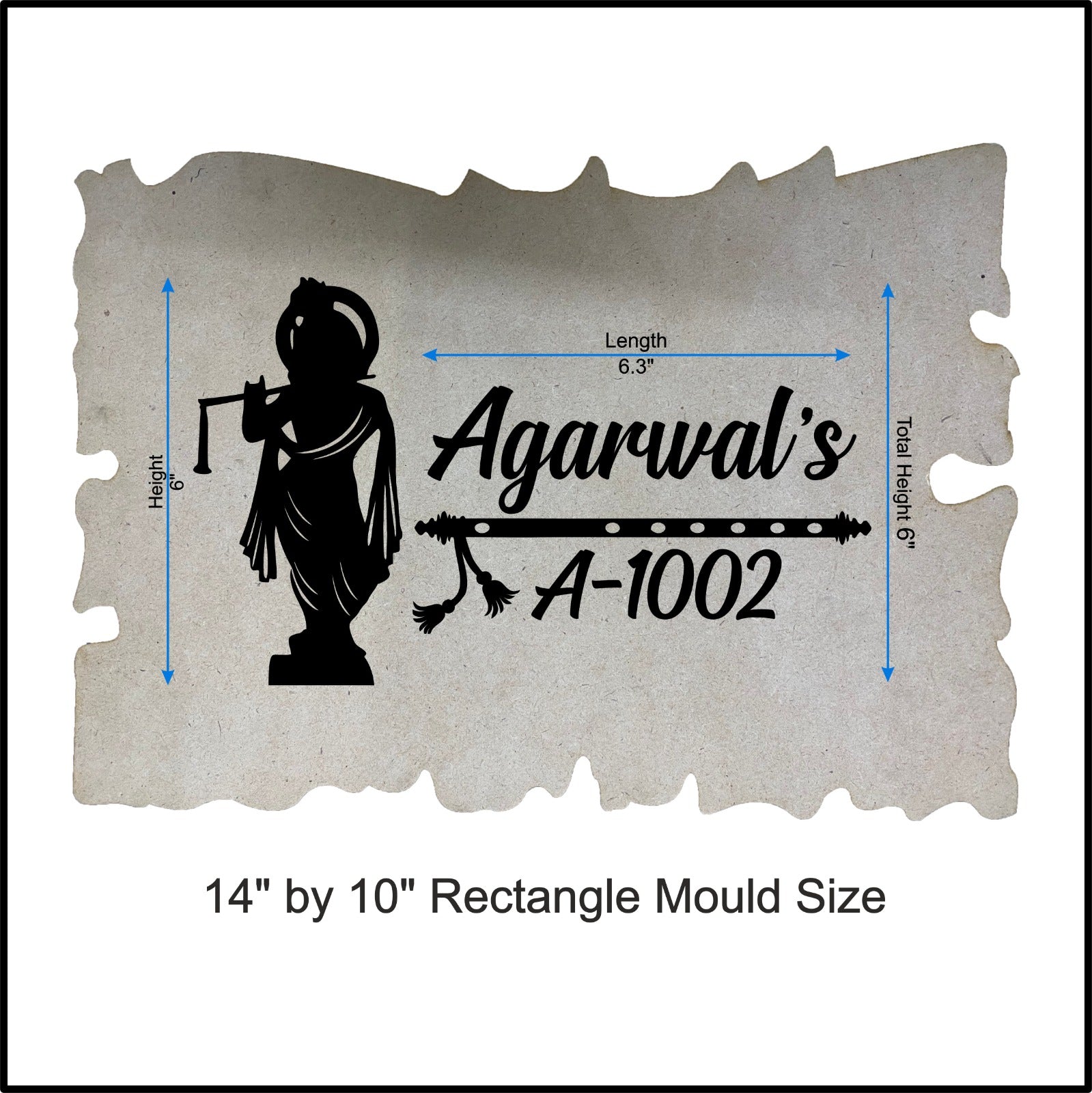 Customize Nameplate Base + Acrylic Name (Design C)