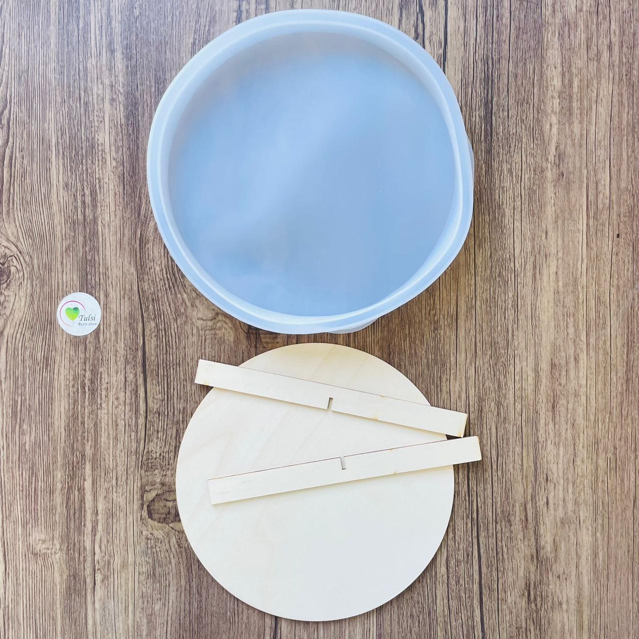 Round Tray Mould With Wooden Support