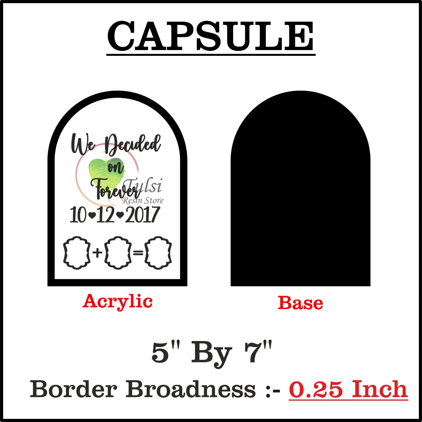 Custom Designer Thumb Print Frame with Base (B)