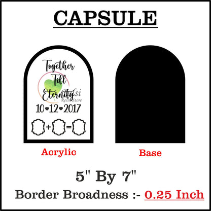 Custom Designer Thumb Print Frame with Base (B)