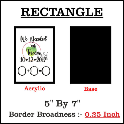 Custom Designer Thumb Print Frame with Base (B)