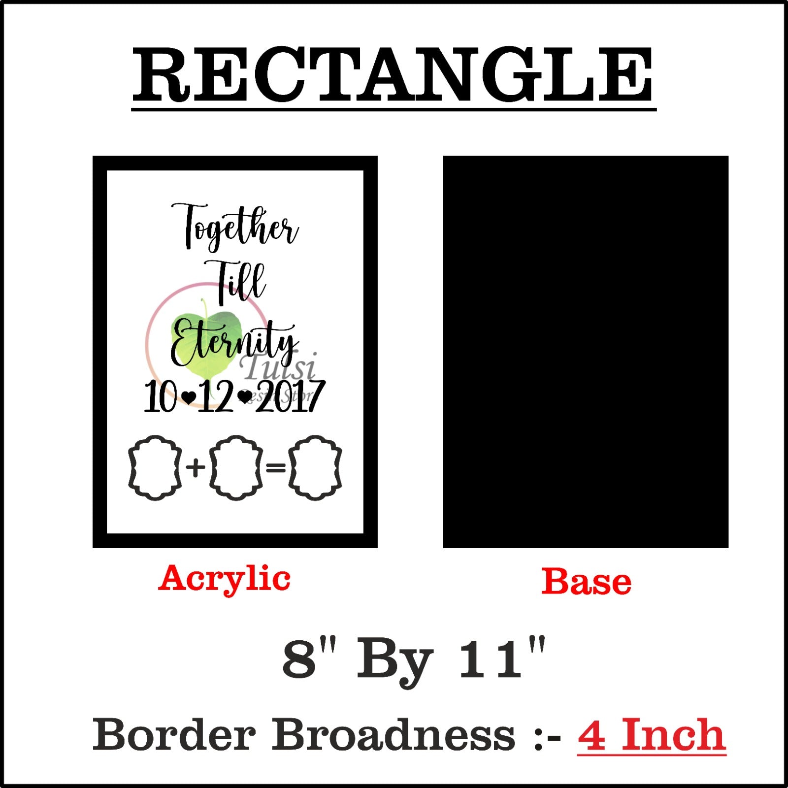 Custom Designer Thumb Print Frame with Base (B)