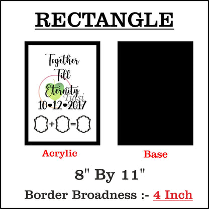 Custom Designer Thumb Print Frame with Base (B)