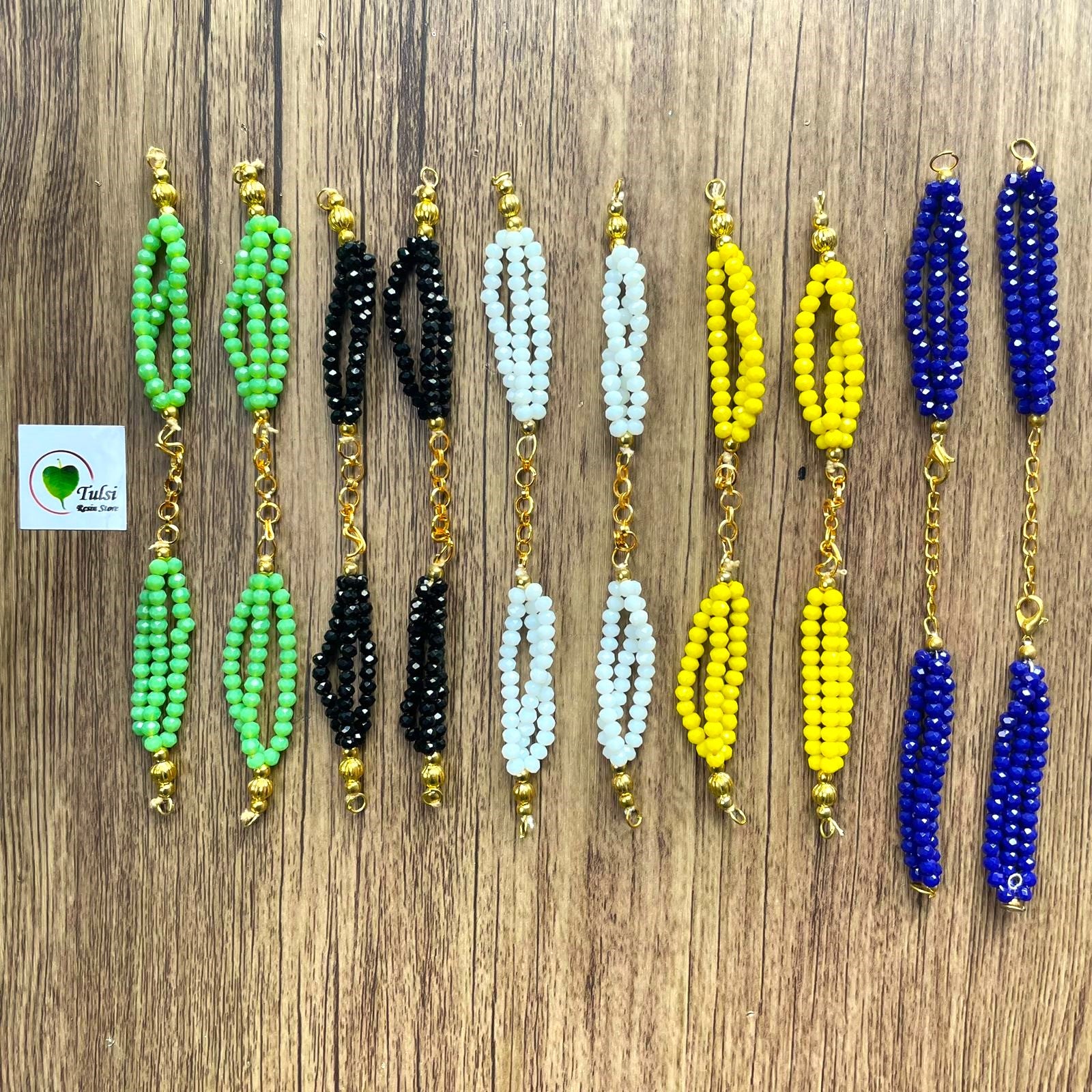 Bracelet Chain - Beaded Colourful (G) (5pc)