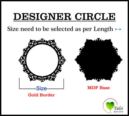 Custom MDF Base With Gold Acrylic Border (C)