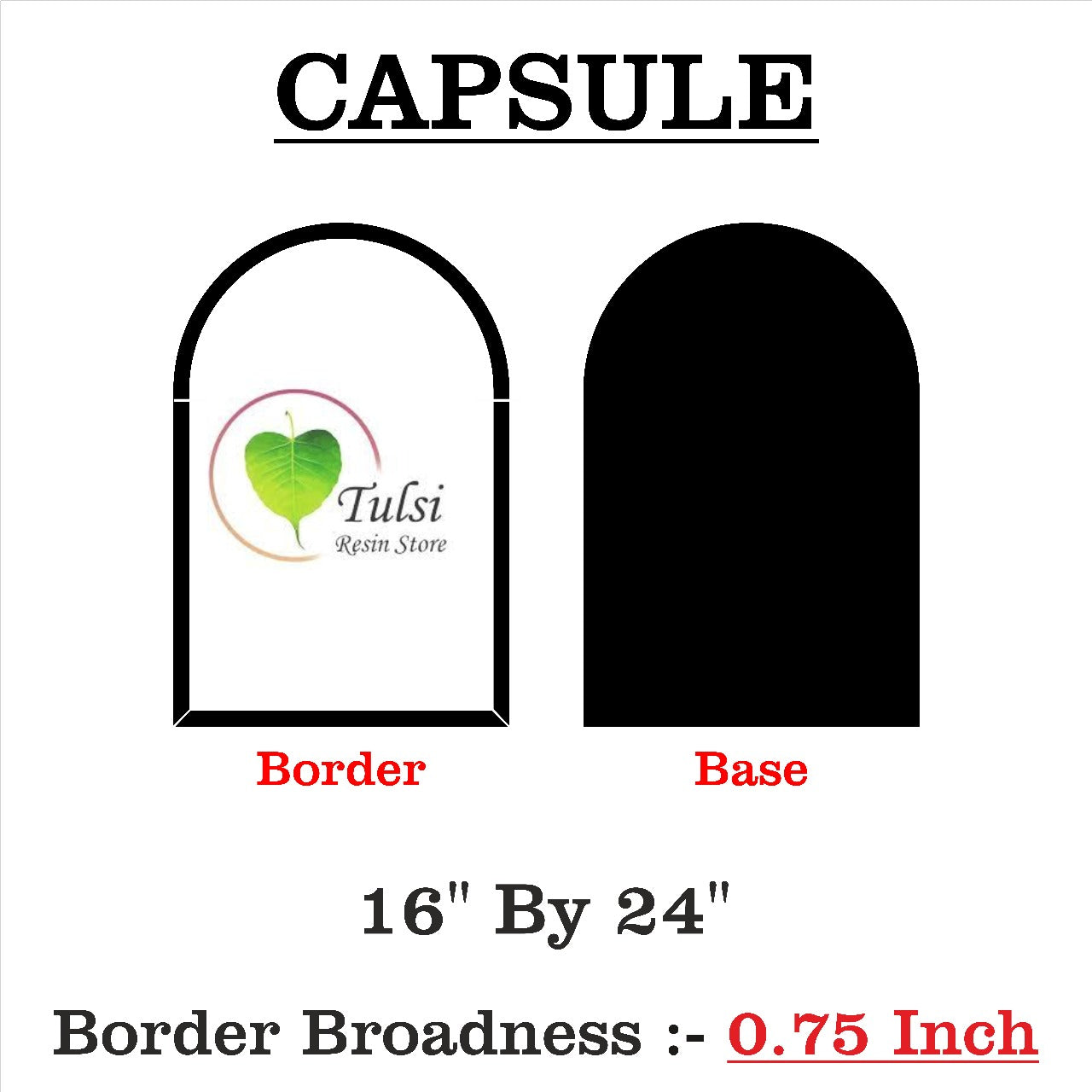 Custom MDF Base With Gold Acrylic Border (A)